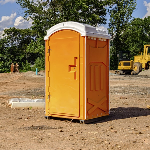 how often are the porta potties cleaned and serviced during a rental period in Copeland OK